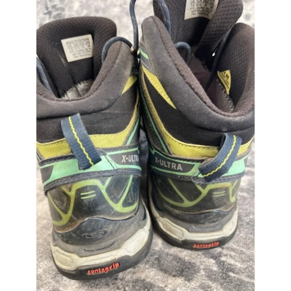 Salomon X Ultra Pioneer Mid Gore-Tex Hiking Boot Men 9 Blue Grey Mint Athleisure